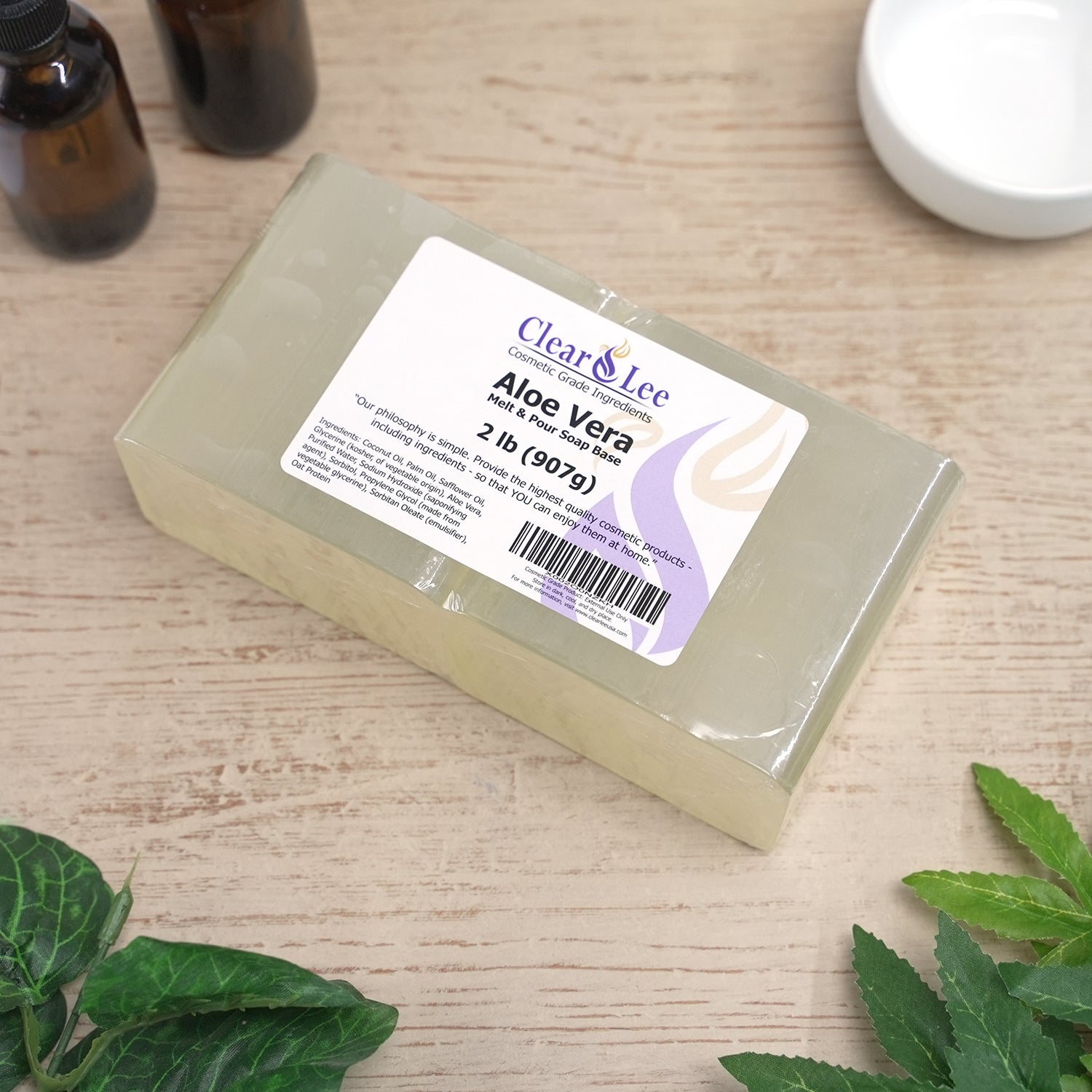Saponify - 2Lb Aloe Melt and Pour Soap Base, Skin-Enhancing Pure